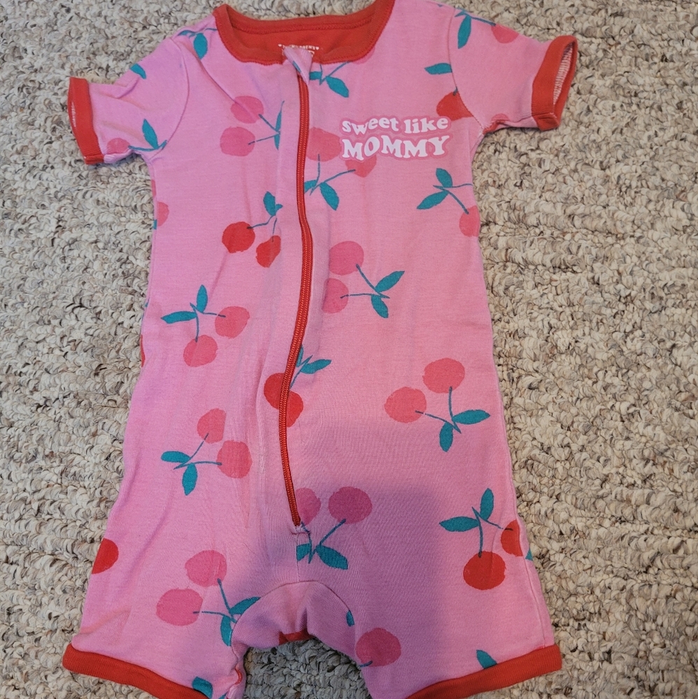 Childrens Place Pink Cherries Shortie 9-12 months